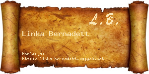 Linka Bernadett névjegykártya