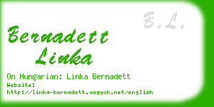 bernadett linka business card